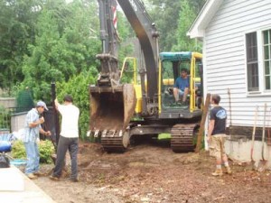 Greenwich Builders backhoe