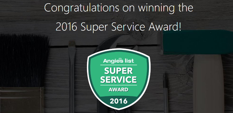 Broadbent Construction Earns Esteemed 2016 Angie’s List Super Service Award